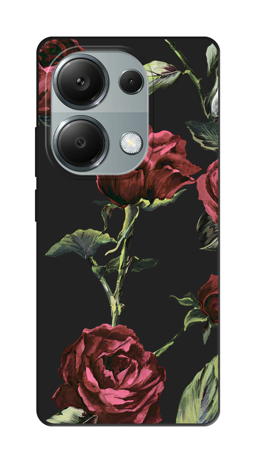 

Чехол Awog на Xiaomi Redmi Note 13 Pro 4G "Бордовые розы фон", Бордовый, 321652-1