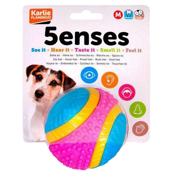 Игрушка для собак Karlie-Flamingo 5 Senses мяч резина 8 см, 3 шт