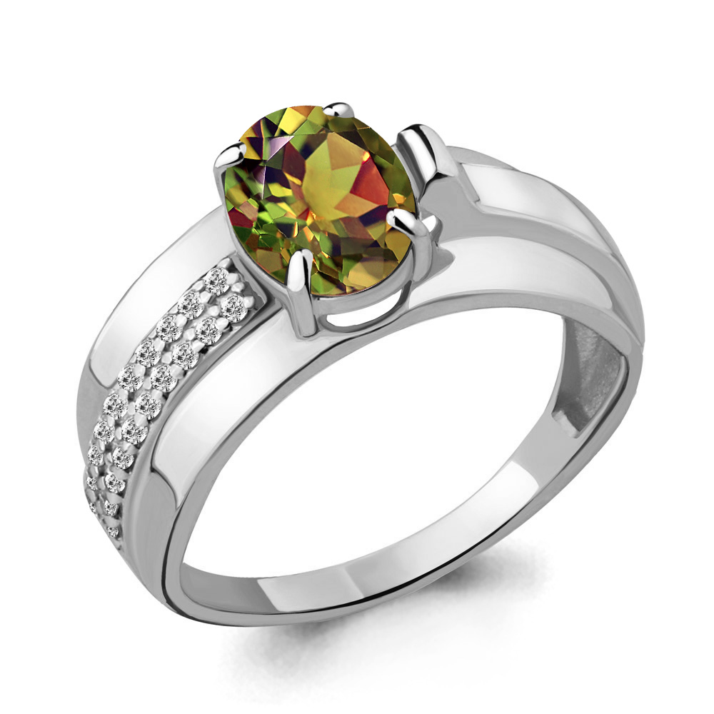 

Кольцо из серебра с султанитом р. 18 Aquamarine 6593319А_925_р, 6593319А_925_р