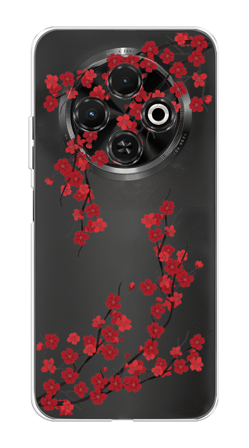 

Чехол на Tecno Spark 30C "Красная сакура", Красный;черный, 309250-1