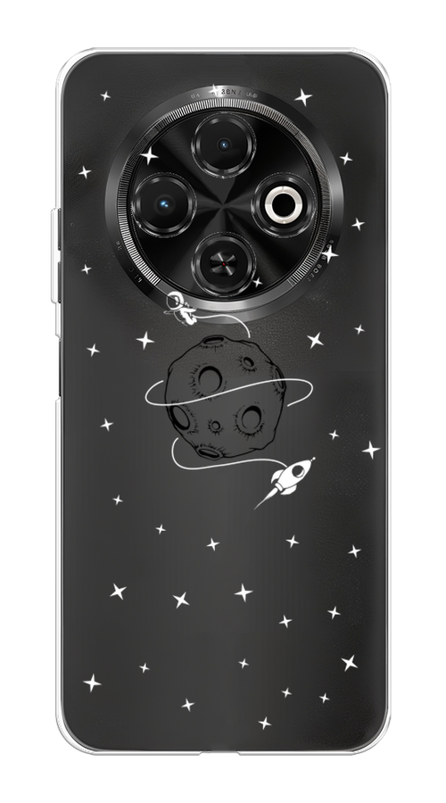 

Чехол на Tecno Spark 30C "Полет вокруг луны", Белый;серый;черный, 309250-1