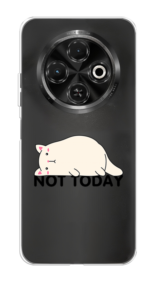 

Чехол на Tecno Spark 30C "Cat not today", Белый;розовый;черный, 309250-1