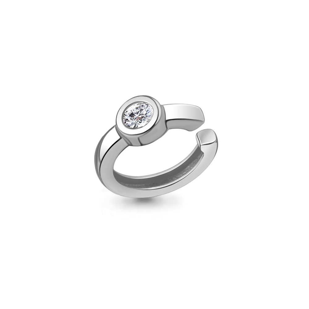 

Моносерьга кафф из серебра с фианитом Aquamarine 49317А_925_р, 49317А_925_р