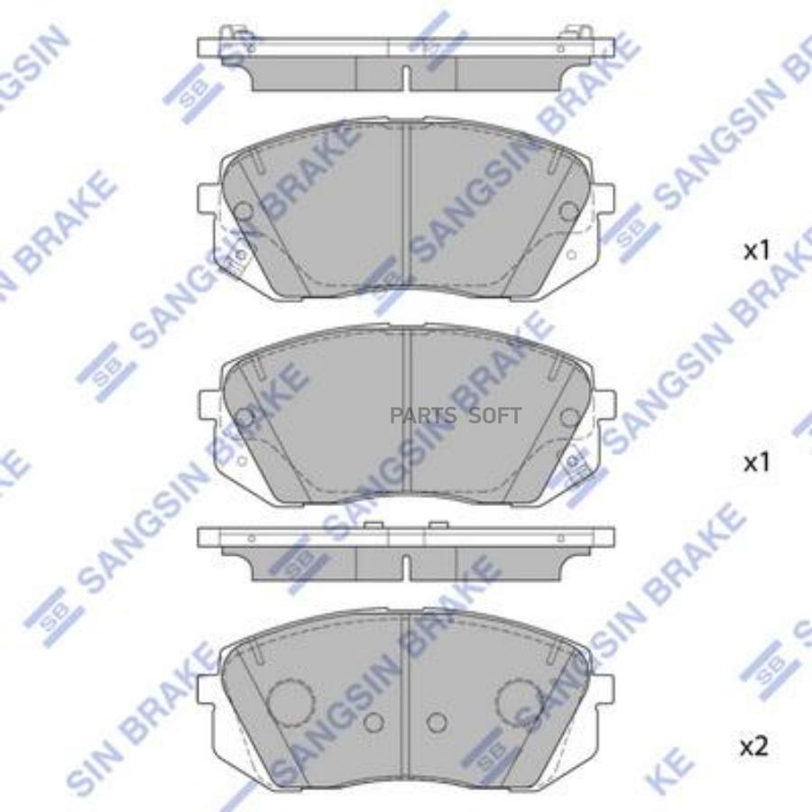 

Колодки дисковые пер. \ Kia Optima JF 2.0 16> HI-Q SP1848, SP1848