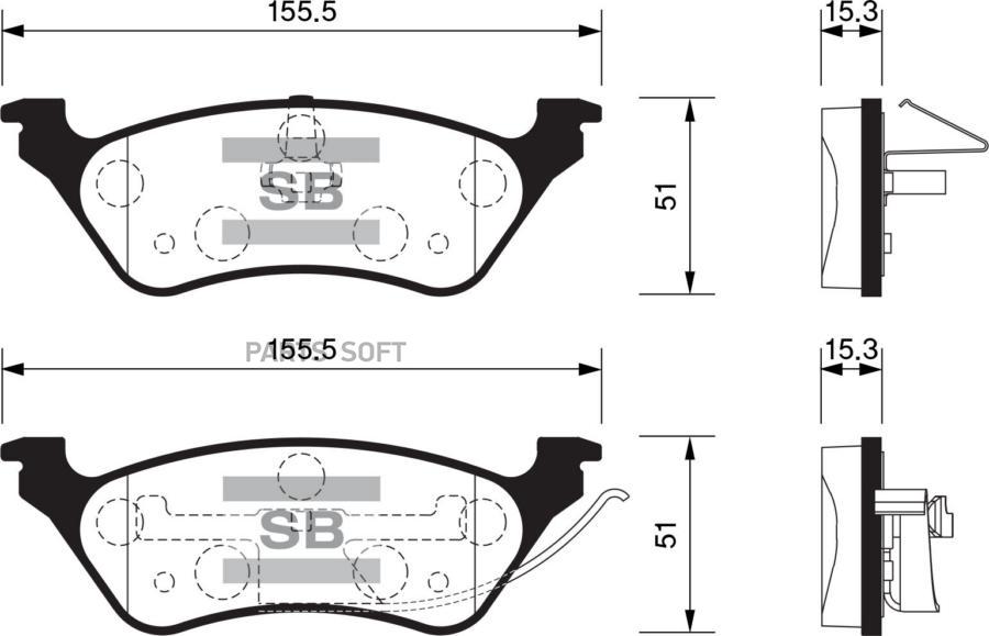 

Колодки дисковые з.\ Dodge Caravan, Chrysler Voyager/Grand Voyager all SP1441SNS =GDB4130, SP1441