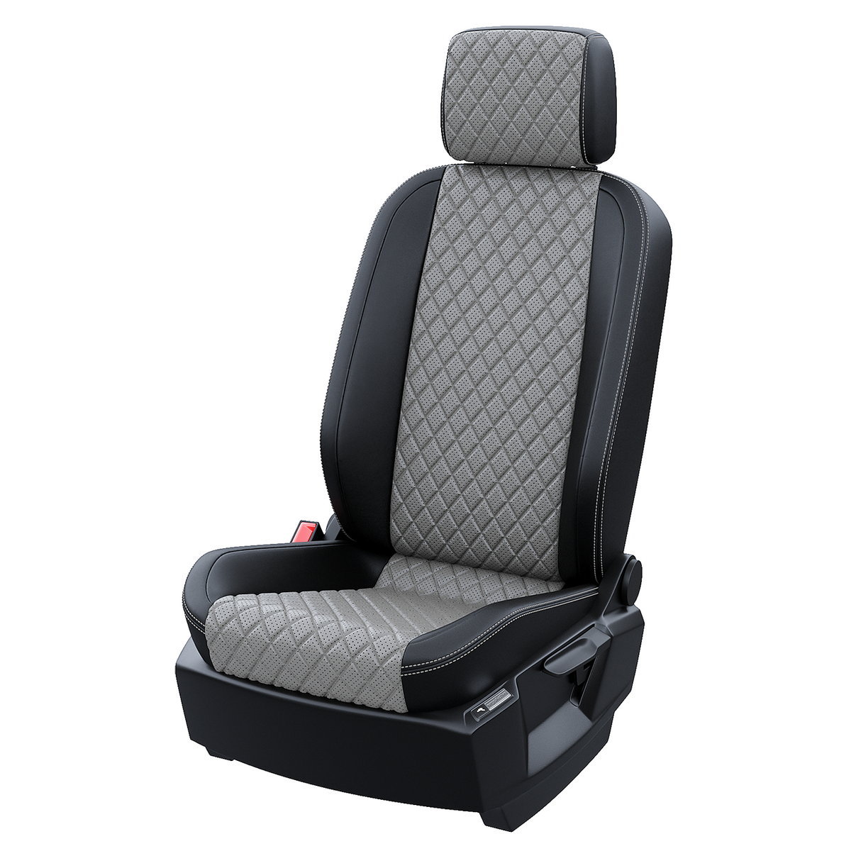 

Чехлы на сиденья Чехлы.ру для Mitsubishi Pajero Sport 5481AV153FT2 Экокожа ромб, Серый;черный, 5481AV