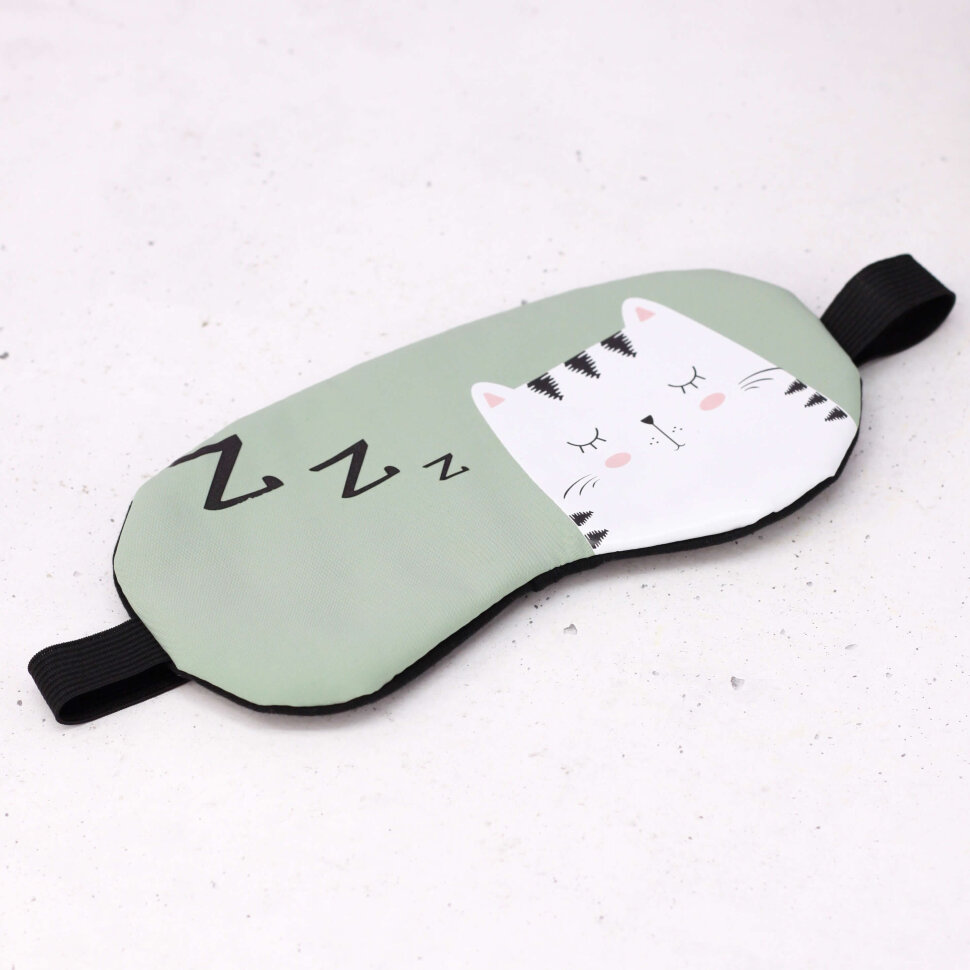 Маска для сна Cat dream зеленая