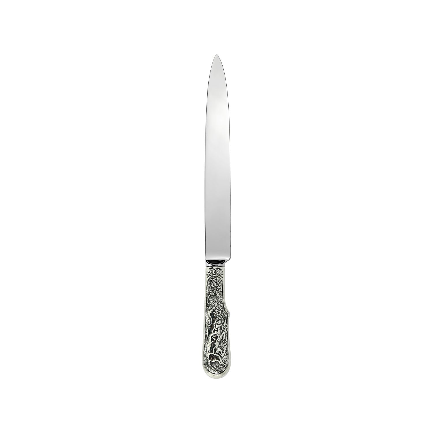 фото Нож для мяса 'пойнтер l-220/3930' посеребренный кольчугинский мельхиор км568нж06