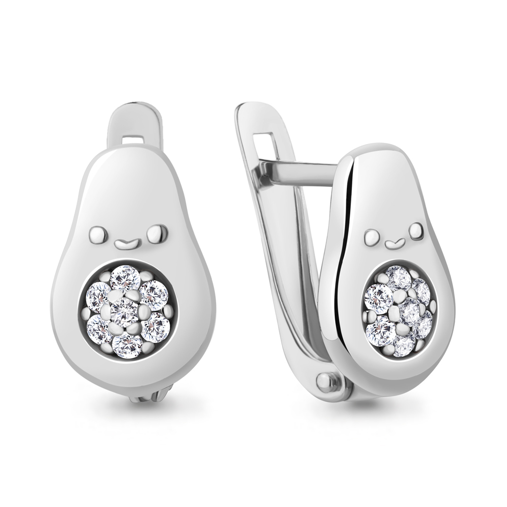 

Серьги из серебра с фианитом Aquamarine 49338А_925_р, 49338А_925_р