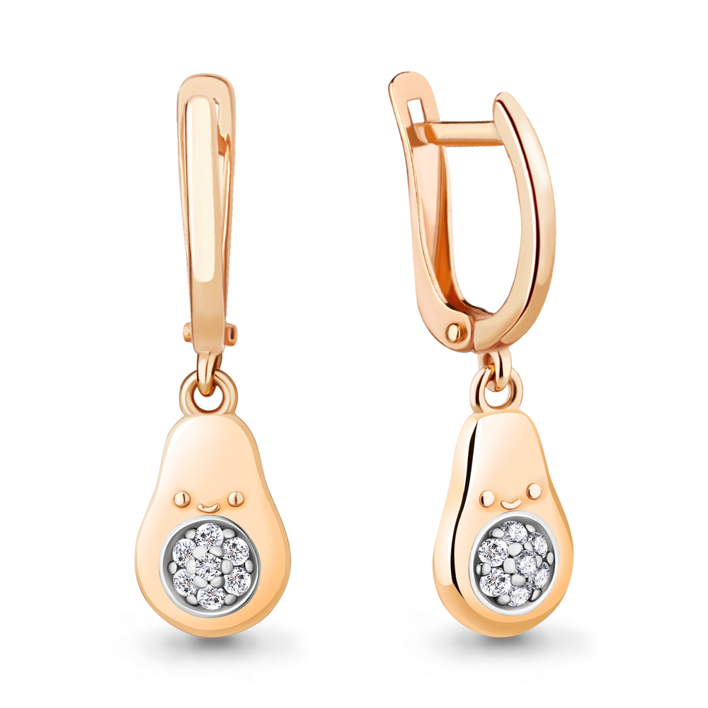 

Серьги подвески из серебра с фианитом Aquamarine 49339А_925_з, 49339А_925_з