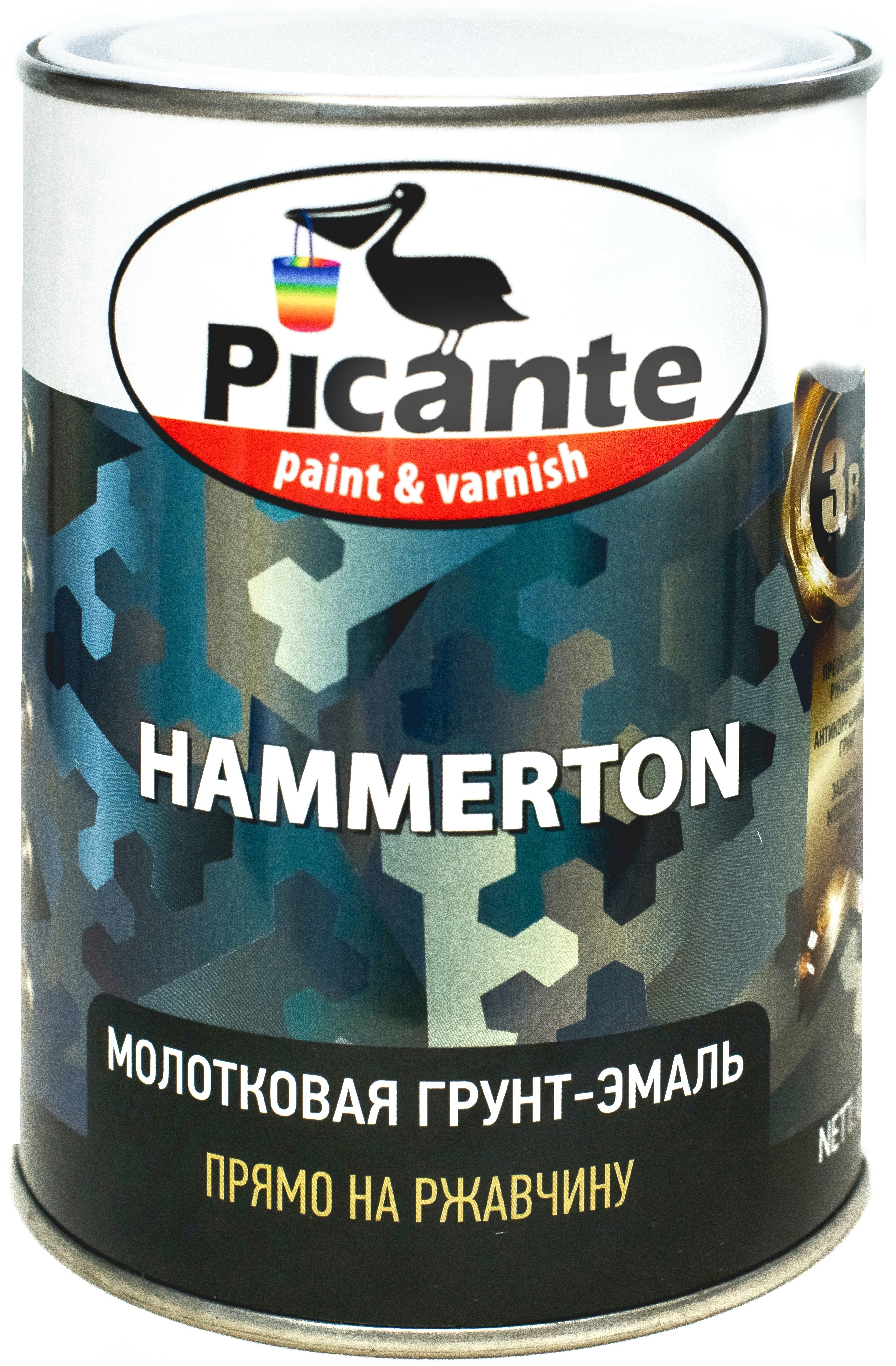 

Грунт-эмаль молотковая Picante HAMMERTON 3187 ярко-вишневая 0, 75кг, HAMMERTON