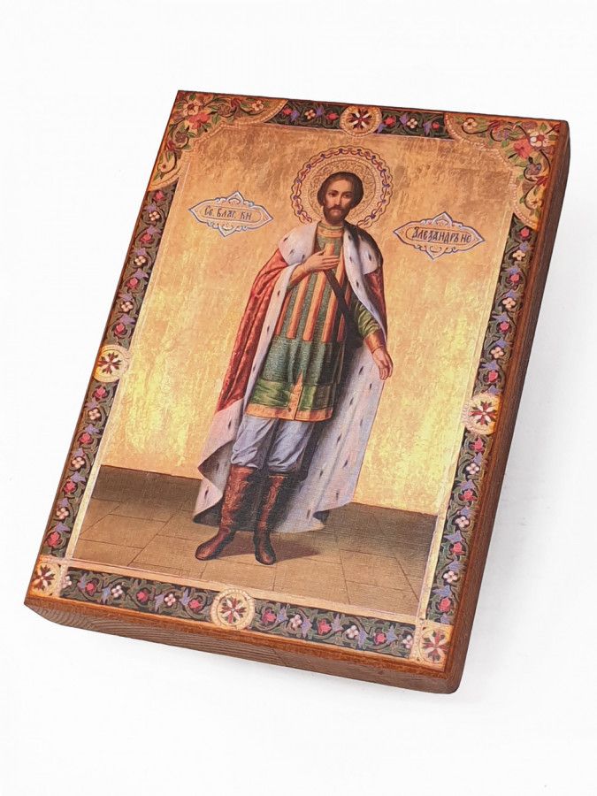 

Икона Александр Невский, Благоверный Князь, под старину, 10х16 см