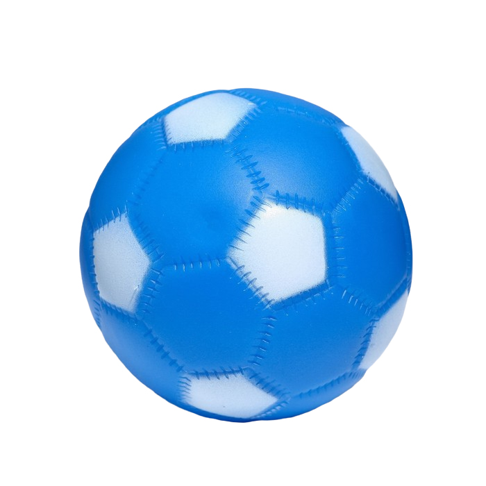 Игрушка Пижон пищащая Мяч Футбол для собак, 6,2 см, синяя