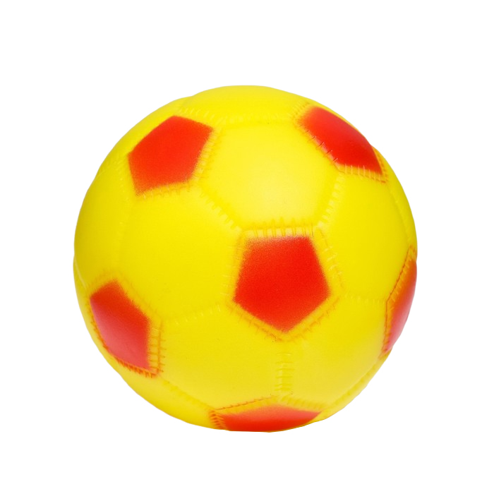 Игрушка Пижон пищащая Мяч Футбол для собак, 6,2 см, жёлтая