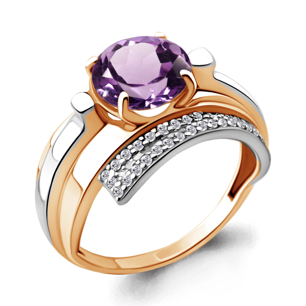 

Кольцо из серебра с аметистом р.  Aquamarine 6593604А_925_з, 6593604А_925_з