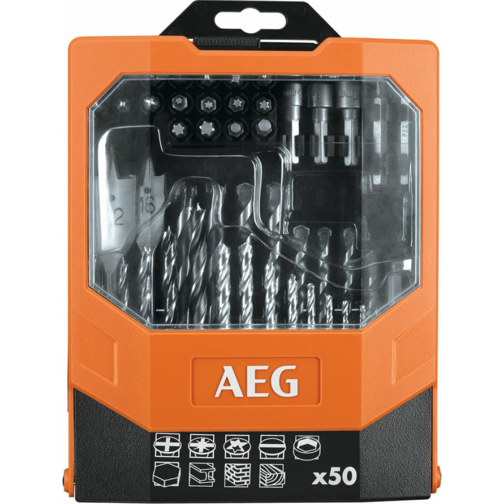 

Набор бит и сверл AAKDD50 50 предметов AEG 4932472024