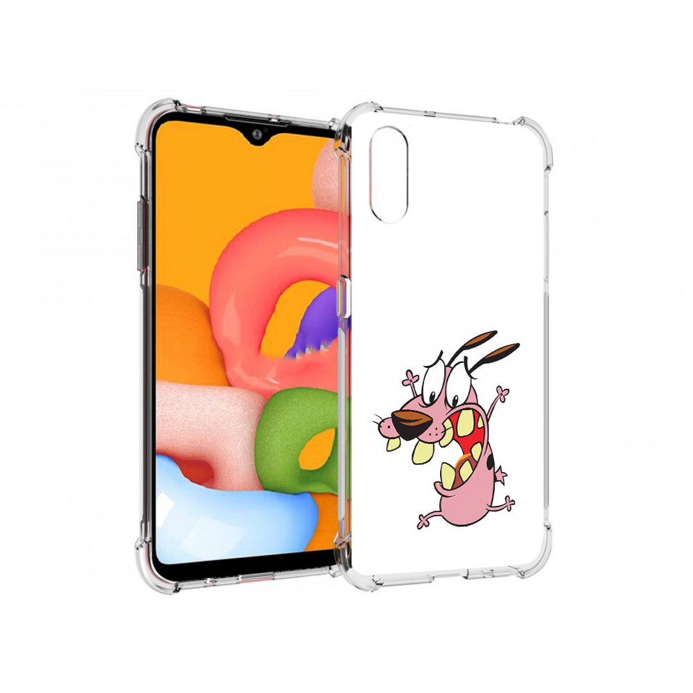 

Чехол MyPads Tocco для Samsung Galaxy A01 зубастый бобик (PT144711.509.371), Прозрачный, Tocco