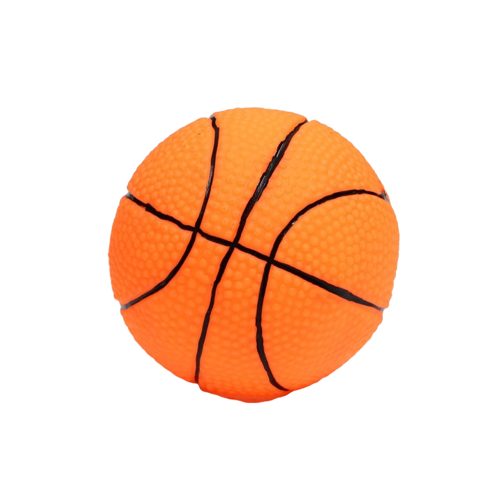 Игрушка Пижон пищащая Мяч Баскетбол диаметр 7,5 см, оранжевая