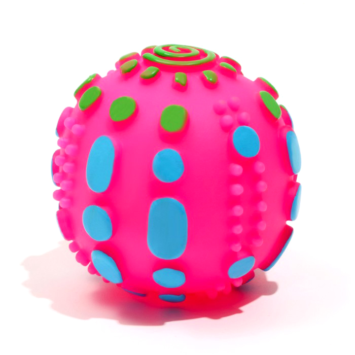 Игрушка Пижон пищащая Чудо-мяч, 6,5 см, розовая