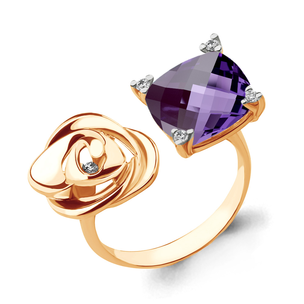 

Кольцо из серебра с аметистом р.  Aquamarine 6593884_925_з, 6593884_925_з
