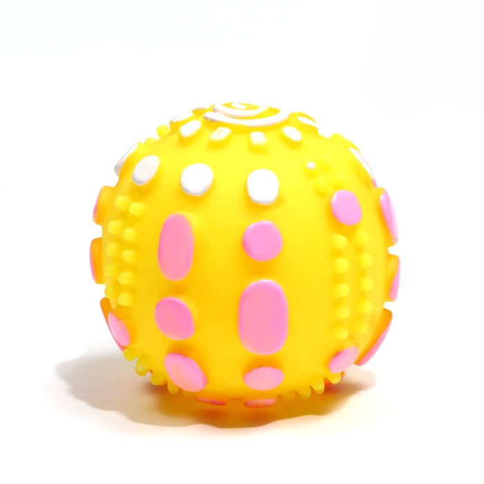 Игрушка Пижон пищащая Чудо-мяч, 6,5 см, жёлтая