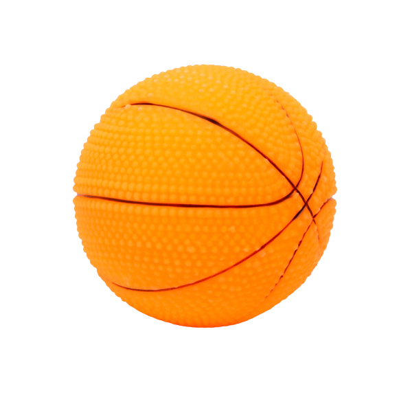 Игрушка Пижон пищащая малая Мяч баскетбольный 5,5 см, оранжевая