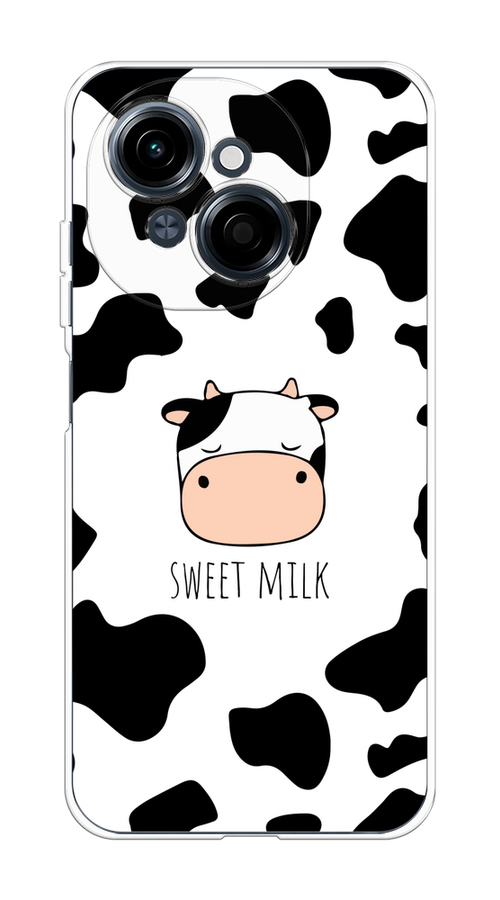 

Чехол на Tecno Spark Go 1/Pop 9 "Sweet milk", Розовый;белый;черный, 309450-1
