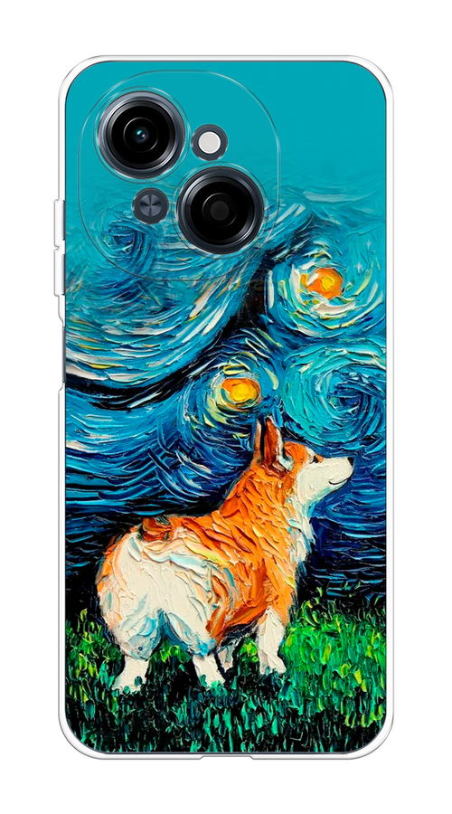 

Чехол на Tecno Spark Go 1/Pop 9 "Корги звёздная ночь", Коричневый;белый;зеленый, 309450-1