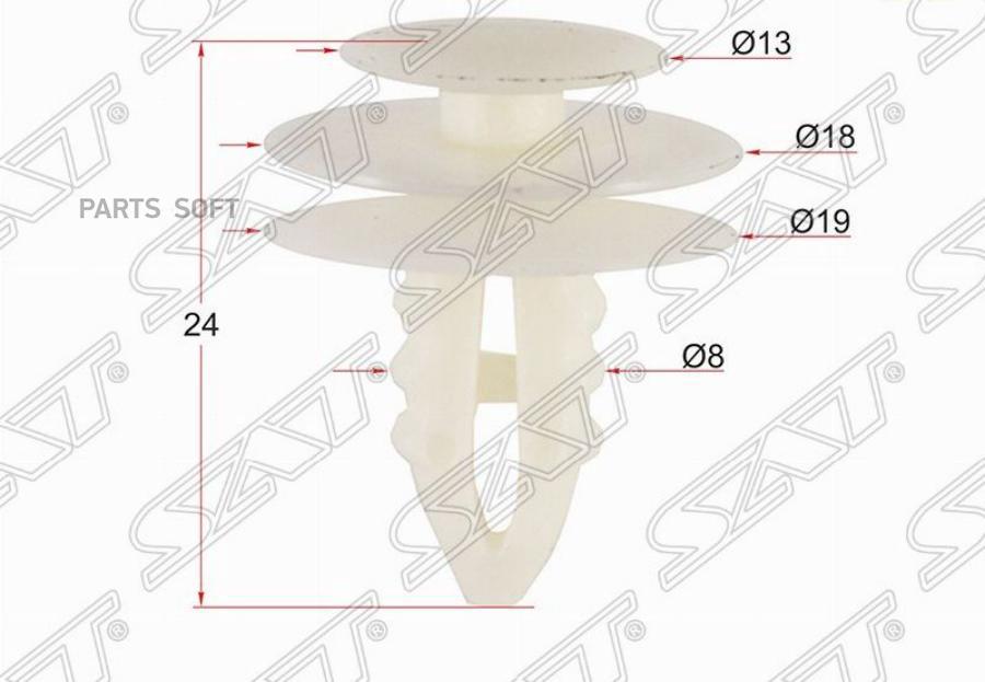 

SAT ST-M10794 Клипса обшивки FORD 1 шт. 1шт