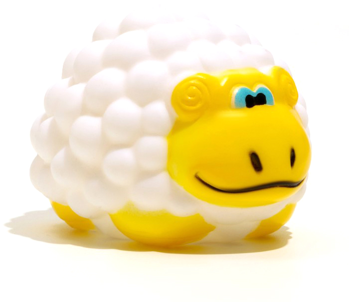 

Игрушка Пижон пищащая Барашек, 8 х 6 см, белая
