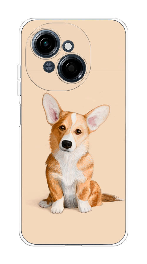 

Чехол на Tecno Spark Go 1/Pop 9 "Грустный Корги", Коричневый;бежевый, 309450-1