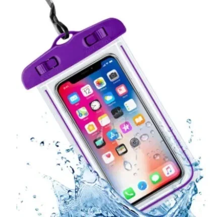 фото Водонепроницаемый чехол для телефона qvatra waterproof case neon фиолетовый