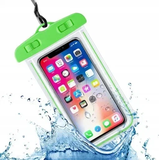 фото Водонепроницаемый чехол для телефона qvatra waterproof case neon зеленый