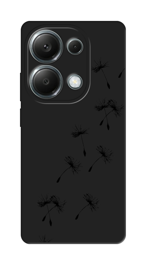 

Чехол Awog на Poco M6 Pro 4G "Летящие одуванчики", Черный, 321752-1