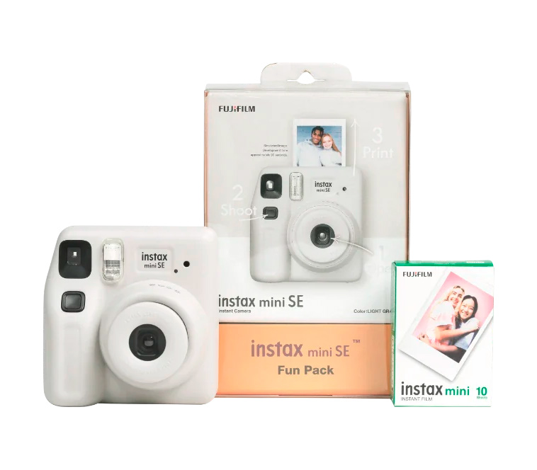 

Фотоаппарат моментальной печати Fujifilm Instax MINI SE Fun Pack Gray, Instax MINI SE Fun Pack