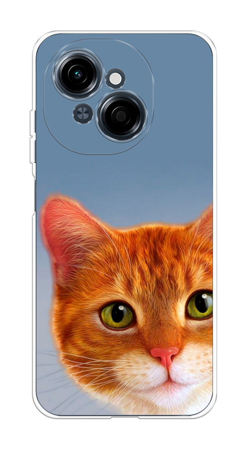 

Чехол на Tecno Spark Go 1/Pop 9 "Любопытный котик", Коричневый, 309450-1