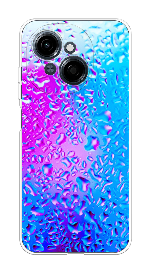 

Чехол на Tecno Spark Go 1/Pop 9 "Капли на стекле", Бирюзовый;розовый, 309450-1