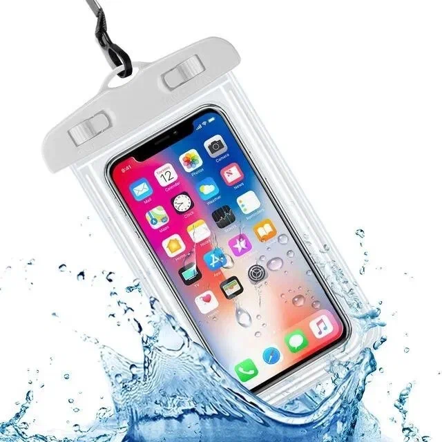 фото Водонепроницаемый чехол для телефона qvatra waterproof case neon белый