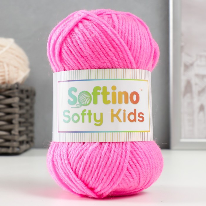 

Пряжа 100% акрил "Softy Kids" 90м ±5м 50 гр цвет 11 персидский розовый