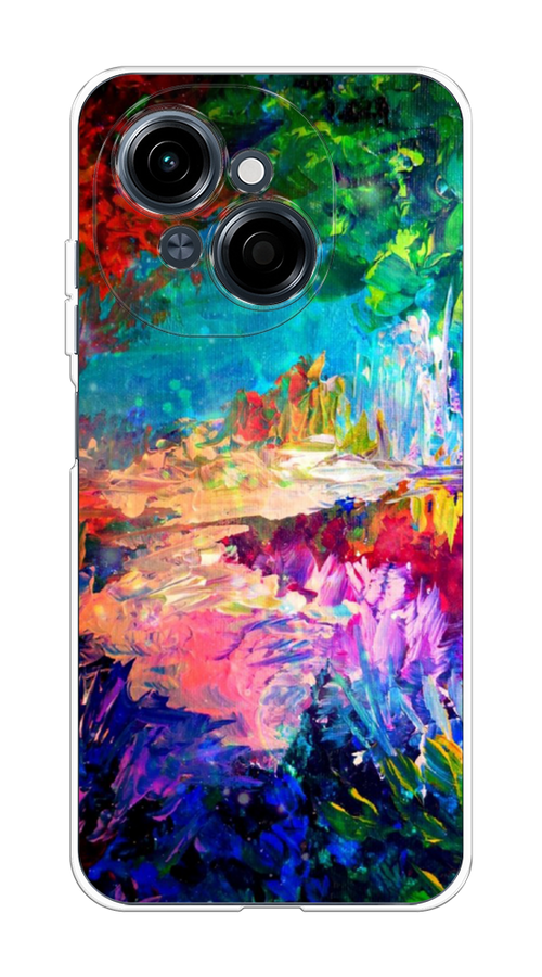 

Чехол на Tecno Spark Go 1/Pop 9 "Лес-гуашь", Синий;розовый;зеленый, 309450-1