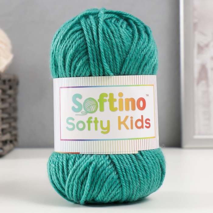 

Пряжа 100% акрил "Softy Kids" 90м ±5м 50 гр цвет 20 серо-зеленый