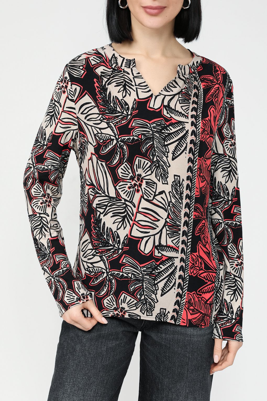 

Лонгслив женский Gerry Weber 370229-35025 разноцветный 46, 370229-35025