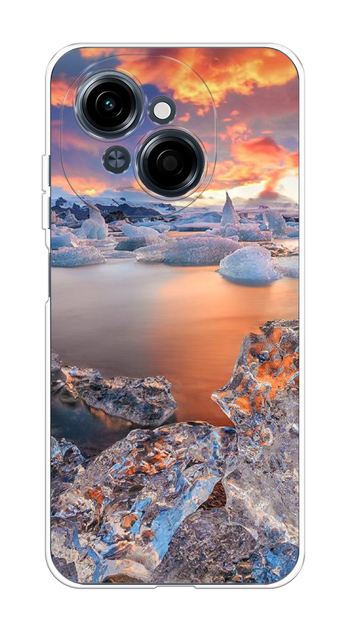 

Чехол на Tecno Spark Go 1/Pop 9 "Ледники", Синий;оранжевый, 309450-1