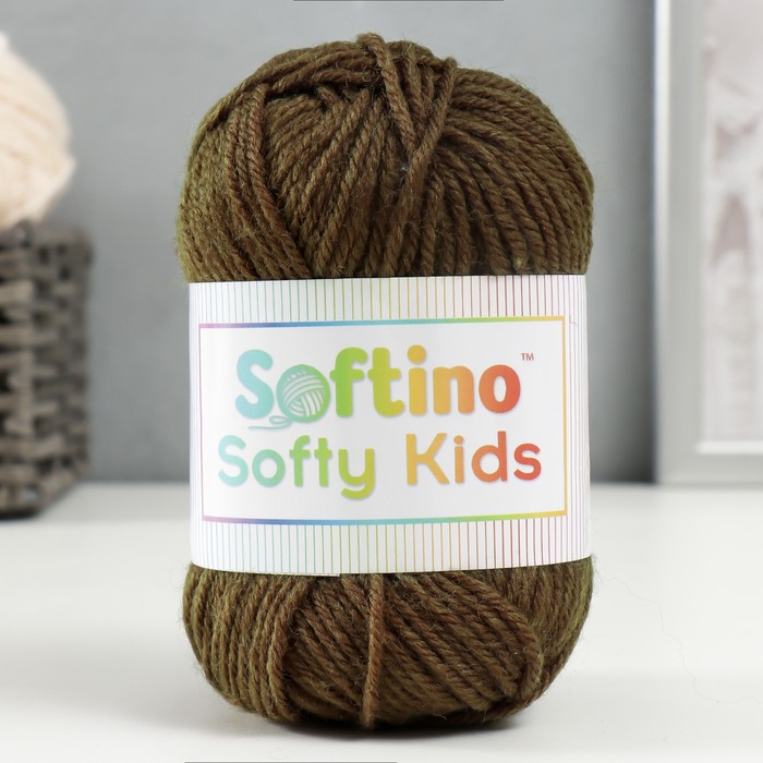 

Пряжа 100% акрил "Softy Kids" 90м ±5м 50 гр цвет 59 болотный, Хаки