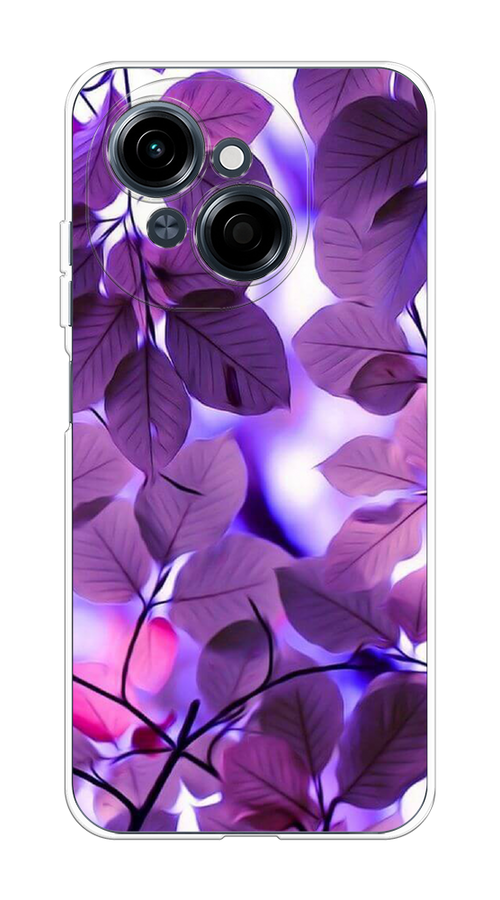 

Чехол на Tecno Spark Go 1/Pop 9 "Сиреневые листики", Фиолетовый;голубой, 309450-1