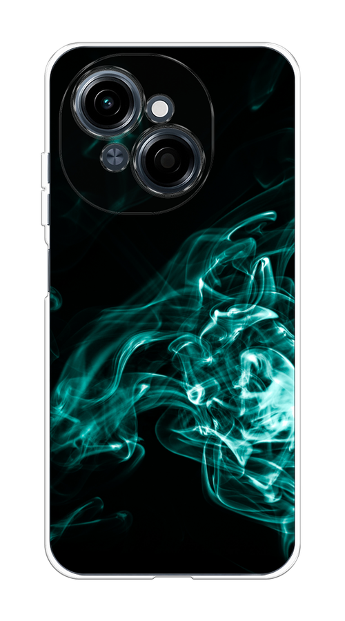 

Чехол на Tecno Spark Go 1/Pop 9 "Дым", Бирюзовый;черный;голубой, 309450-1