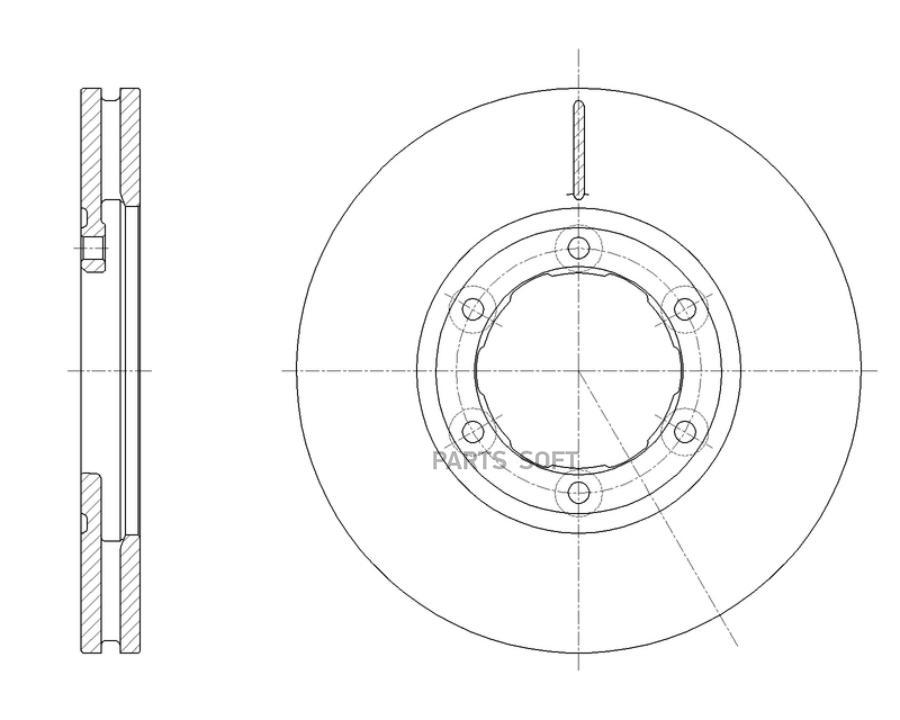 

G-BRAKE Диск тормозной вентилируемый G-brake GR-21155
