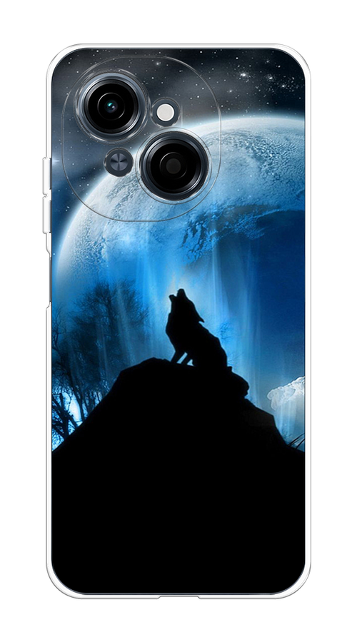 

Чехол на Tecno Spark Go 1/Pop 9 "Волк 2", Синий;черный;белый, 309450-1