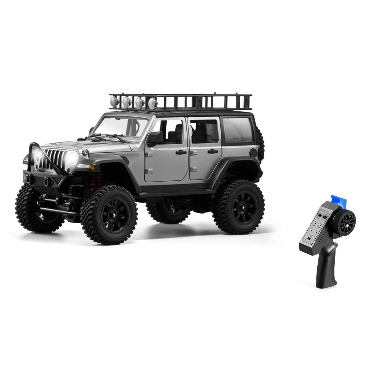Радиоуправляемый внедорожник MN MODEL Jeep Wrangler 4WD масштаб 1:12 2,4G MN-128, silver