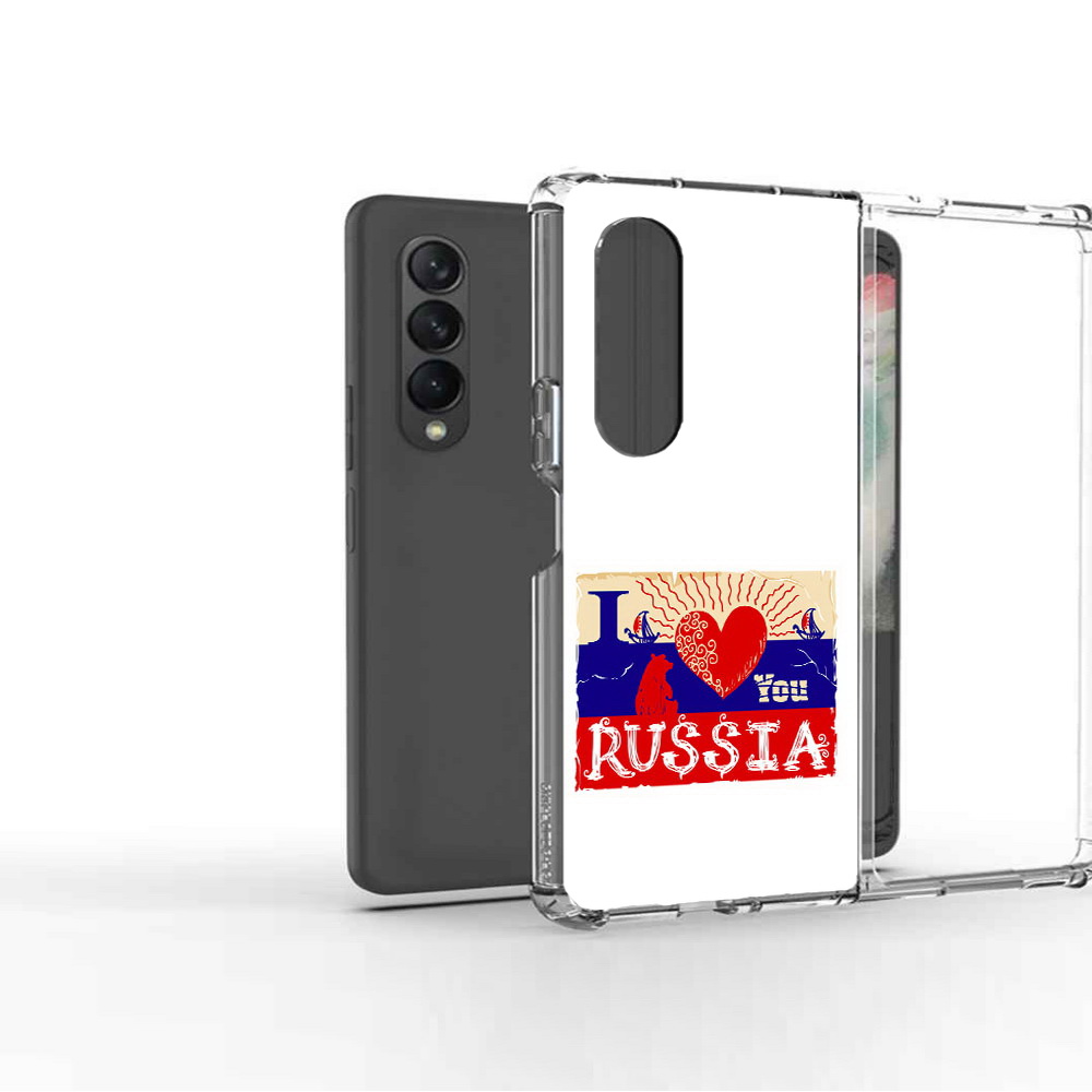 

Чехол MyPads Tocco для Samsung Galaxy Z Fold2 Люблю Россию, Прозрачный, Tocco